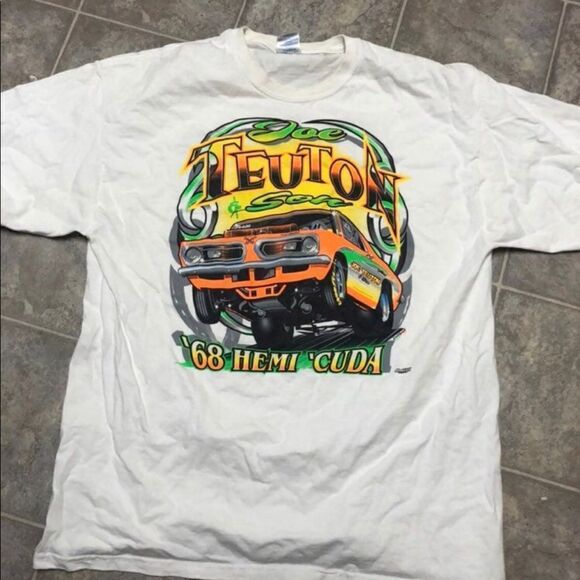 Vintage hemi cuda nascar Ford single stitch t shirt - Picture 1 of 1